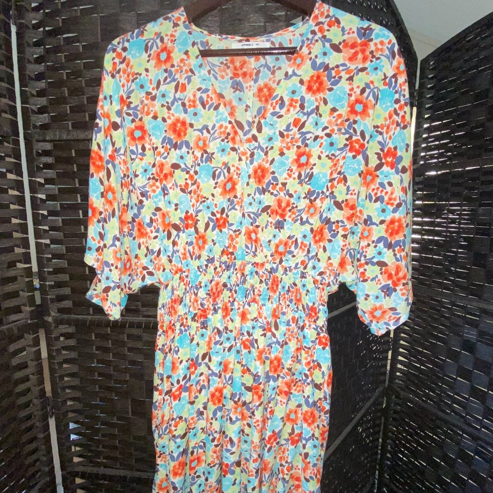 O'Neill Amaze multicolor, floral dress, size small